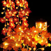 Cadena De Luces LED Para Halloween Calabaza Maple Farolillos Fairy Decoración De Fiesta Para Jardín Dormitorio Sala De Estar - details 2
