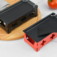 Juego De Grill Raclette No Adherente Con Pataki Y Mano Plegable De Acero Inoxidable Meltable Para Queso Herramientas De Cocina - details 2