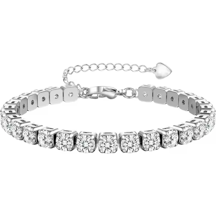 Pulsera Mujer Plata/Oro Ajustable Pulseras Tenis Zirconia 3/4/5MM Para Regalo Mujer Niña - 1