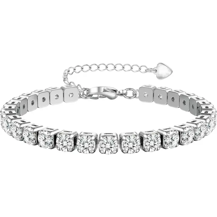 Pulsera Mujer Plata/Oro Ajustable Pulseras Tenis Zirconia 3/4/5MM Para Regalo Mujer Niña - 1