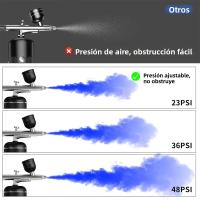 Pistola De Pulverización Portátil Para Uñas Con Compresor De Pintura Para Arte De Uñas Y Maquillaje Decoración De Artesanías Pintura Metal Eléctrico Incluye Batería - details 2
