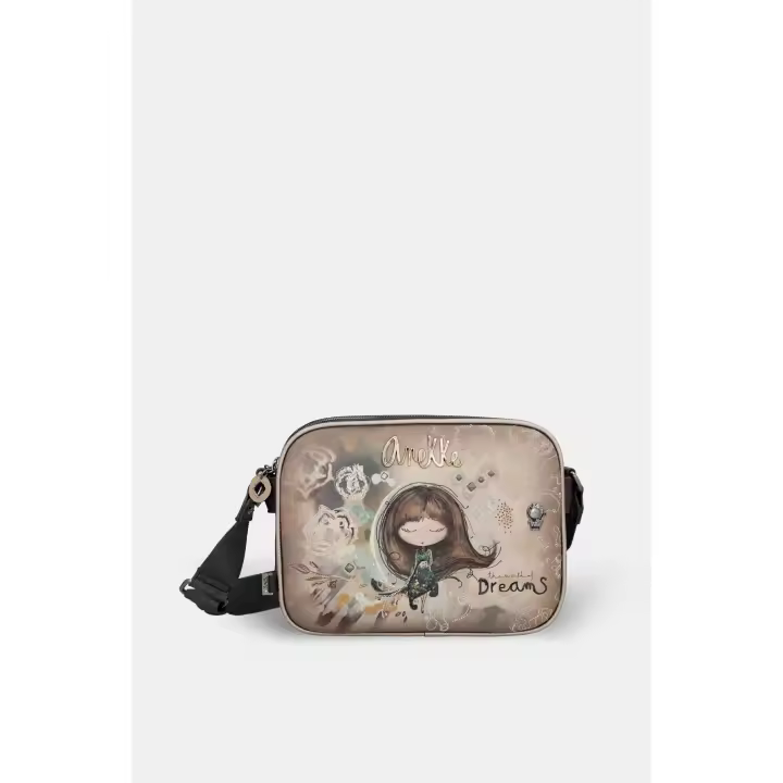 Anekke Real Bandolera Estampada Triple Compartimento - Bolsillo Trasero - Ref 41703-188 - Medidas 25 x 19 x 6 Cm - Otoño/Invierno 25 - - 1