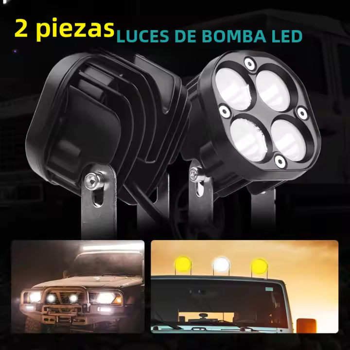 2pcs Luz De Piloto LED Para Offroad 40W Super Brillante Impermeable Barra De Luz De Trabajo Para Coche Camión ATV UTV Barco Motocicleta - 1