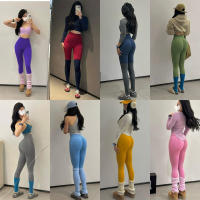 Leggings De Yoga Sin Costuras Para Mujer Fitness Quick Dry Pantalones Deportivos De Push up Cintura Alta Sólida De Nylon Y Spandex - details 6