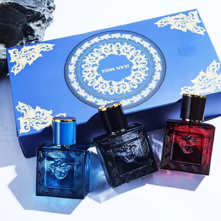 Colonia Imagination para hombre, set de 3 fragancias con notas de naranja, menta y vainilla, tamaño de viaje individual, 30 ml Eau de Parfum. - 1