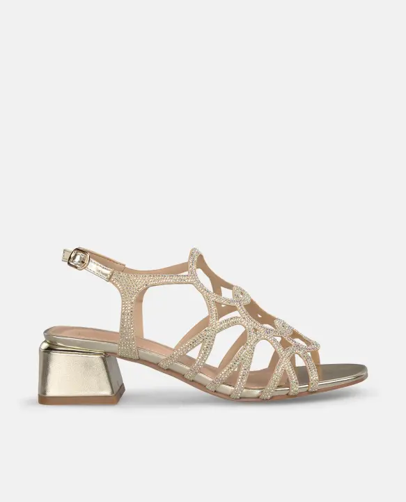 Alma Blue V25BLD122 Sandalias de tacón para mujer dorado en sintético 54661 - 1