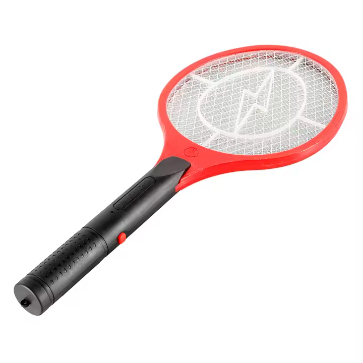 Raqueta eléctrica Mata Moscas y Mosquitos - Inalámbrica, Gran Potencia, Funciona con 2 Pilas AA - Todo Tipo de Insectos - para Exterior e Interior | Marca RevolutionLine - 1
