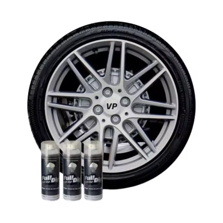 AutoFullCar - PACK 3 SPRAYS FULL DIP HYPERSILVER METALLIC Pack Llantas hasta 16 pulgadas - 1
