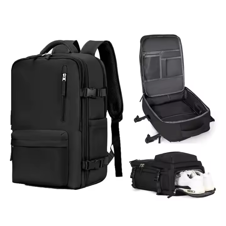 Mochipa de viaje para Mujer, mochipa Grande de viaje homologada para Vuelo para Vueling, EasyJet, mochipa impermeable para portátil de pulgadas Mochipa De Trabajo mochipa de viaje para hombre Zapatos y Puerto USB - 1