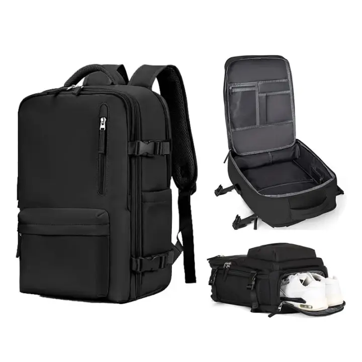 Mochipa de viaje para Mujer, mochipa Grande de viaje homologada para Vuelo para Vueling, EasyJet, mochipa impermeable para portátil de pulgadas Mochipa De Trabajo mochipa de viaje para hombre Zapatos y Puerto USB - 1