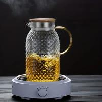 Jarrón De Vidrio De Alta Resistencia Con Tapa Para Bebidas Frías Y Calientes Té Frío Jugo Leche Jarrón Pesado Para Adultos - details 6