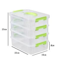 Caja De Almacenamiento De Bloques De Construcción Con Diseño De Cierre Y Partición Hidrofóbica Plegable Para El Hogar Y Herramientas Espacio Ahorrador Y Resistente Al Polvo - details 1
