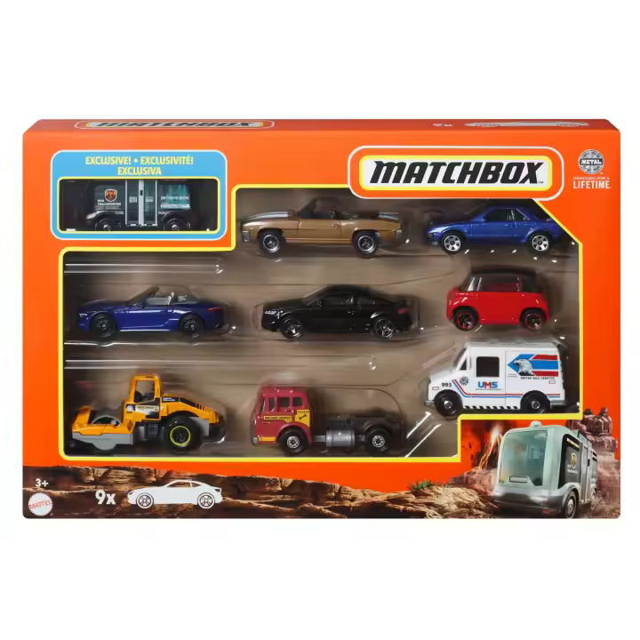 MATTEL - Matchbox 9 Vehículos Temáticos - Metal - Modelo SURTIDO - Escala 1:64 - Coleccionables - Mayores de 3 años - 1