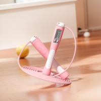 Cuerda De Saltar Ajustable Con Contador Para Entrenamiento De Fitness Y Gimnasio Cuentas De Salto Largo Para Ejercicio De Piernas Cintura Y Abdomen - details 2
