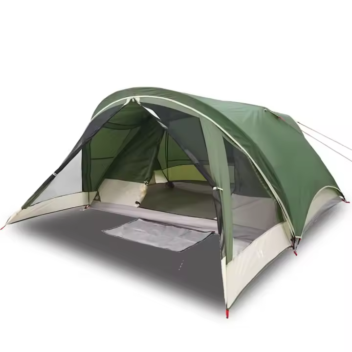 vidaXL Tienda de campaña 4 personas impermeable verde - 1