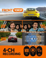 Grabadora De Video Para Coche 4 Cámara 1080P WIFI GPS 360 Grados Dash Cam Con Visión Trasera Y Lateral Grabación Continua Accesorios De Coche - details 2