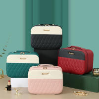 Estuche De Maquillaje Grande Con Espejo Y LED Estuche Cosmético Impermeable De Alta Capacidad Con Patrón De Diamante Y Lentejuelas - details 2