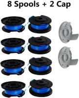 10 paquetes de carretes de repuesto para recortadora de pulgar Ryobi, compatible con Ryobi One + AC14RL3A, recortadora inalámbrica, 8 carretes + 2 tapas de corte girasol - details 2