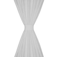 vidaXL Cortinas de micro-raso con bucles 2 unidades blanco 140x245 cm - details 2