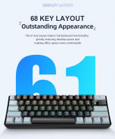 Teclado Mecánico Portátil De 60% APAYADO K61 Con Cable 61 Teclas RGB Phantom Negro Blanco Rojo Switch Rojo/Ácido Para Escritorio Portátil Tablet - details 4
