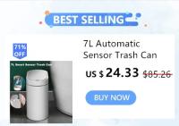 Basurero Automático 12L Con Sensor Táctil Para Cocina Y Baño Caja De Basura Eléctrica Inteligente Impermeable Con Tapa Recipiente Ecológico - details 0