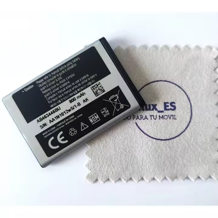 Samsung Batería AB463446BU 800 mAh 3.7V para Samsung E900, I320, M3200 BEAT S, X530, X680 - 1
