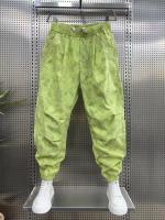 Pantalones Harem Casual Para Hombre Estilo Chino Con Cintura Elástica Y Bolsillos Impresos Ajuste Suave Para Primavera Y Otoño - details 2