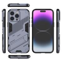 Funda De Teléfono Rugged Armor Para iPhone 11 12 13 Mini 14 plus 15 pro Max Con Soporte Oculto Y Funda Trasera Resistente a Golpes Y Choques Anti-Resbaladizo Y Anti-Scratch - details 5