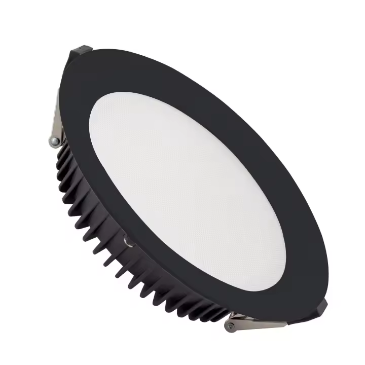 Ledkia Downlight LED 24W SAMSUNG New Aero Slim 130 lm/W Microprismático (UGR17) LIFUD Negro Corte Ø 200 mm - 1