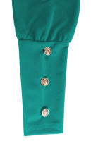 Vestido De Manga Larga Redonda Con Mangas Flotantes Y Botones Para Mujer Estilo Oficina Dama Longitud De Rodilla Poliéster Elástico Suave - details 17