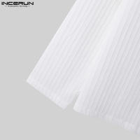 Camiseta De Hombre INCERUN Estilo Coreano 2024 Moda Casual Cuello V Pleated Suelto Manga Larga Cómoda Tallas S-5XL - details 10