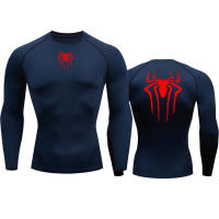 Camiseta De Compresión Para Hombre Con Estampado De Araña Deportiva Fitness Muscular Técnica De Secado Rápido Manga Larga Transpirable Para Gimnasio Y Uso Diario - details 8
