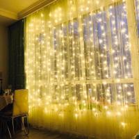 Luces De Cortina LED Con USB Y Control Remoto De 8 Modos Para Bodas Casas Fiestas Pared Ventanas Jardín Navidad Decoraciones - details 27