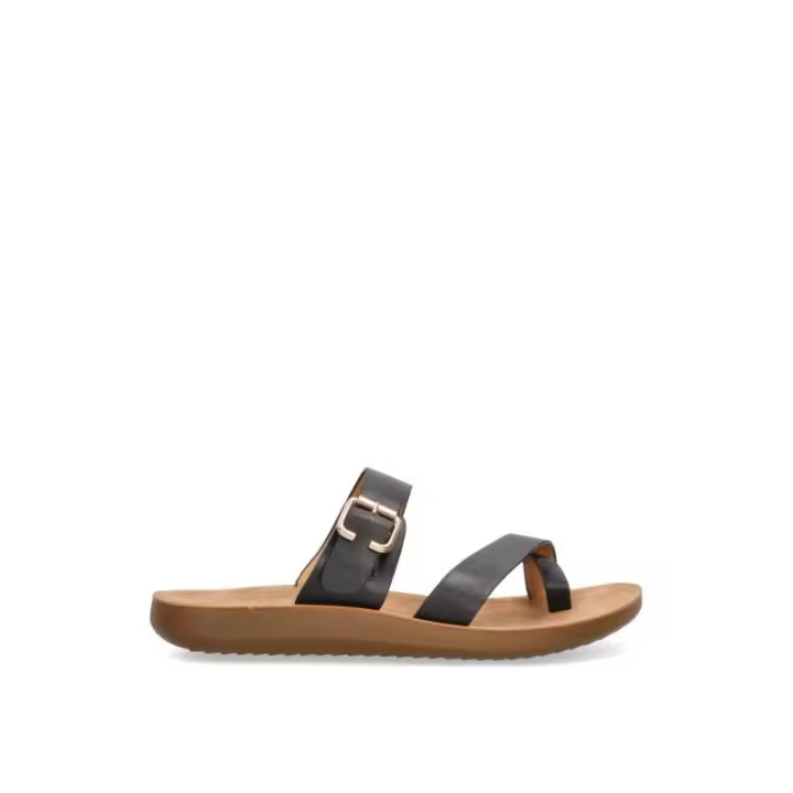 Sandalia ETIKA 10115 Negro - Diseño Actual - Suela Plana - Mujer - 1