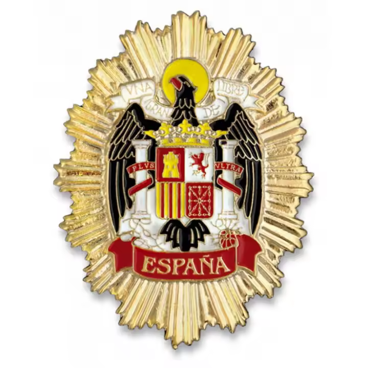 Placa Metalica Escudo Aguila de España. Especial para Cartera de Bolsillo - 1