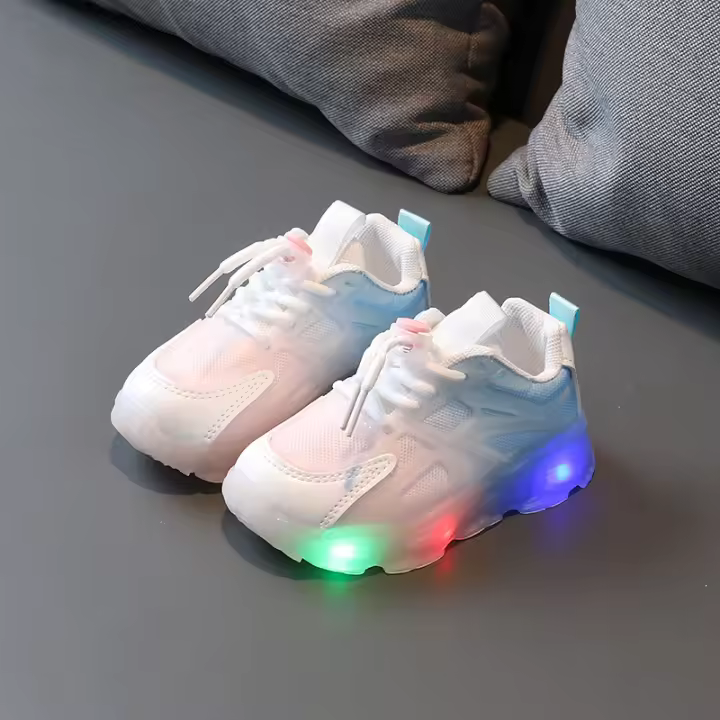 Zapatillas Deportivas LED Para Niños Y Niñas Transpirables Brillantes Zapatillas De Cuero Con Diseño De Animales Tallas 21-30 Unisex - 1