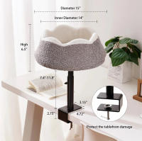 Cama Elevada para Gatos con Soporte Ajustable y Anclaje a Mesa – Cuna Suspendida Ultra Suave con Forro Cálido, Altura Regulable, Ahorra Espacio, Ideal para Gatos que Aman Dormir en Alto y Vigilarlo Todo - details 2