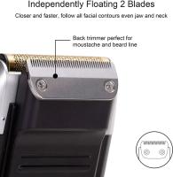 Afeitadora Eléctrica Recargable Kemei 2 En 1 Para Hombres Con Pantalla LCD Reciprocante Portátil Sin Cable Con Trimmer De Barba KM-2027 - details 3