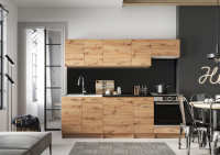 Muebles Cocina completa 240 cms color Roble Artesano encimera Incluida ref-24b - details 0