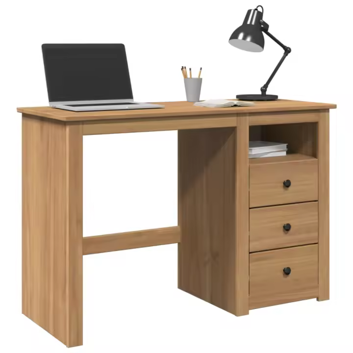vidaXL Escritorio Panama madera maciza de pino 112x45x75 cm - 1