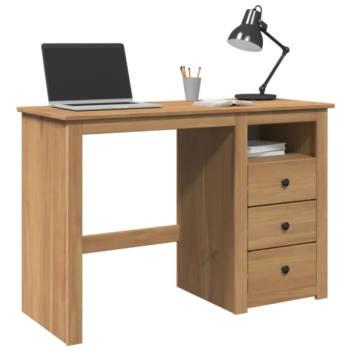 vidaXL Escritorio Panama madera maciza de pino 112x45x75 cm - 1