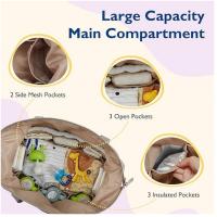 Bolsa de pañales para Bebé, Bolso de mano de gran capacidad, Bolsa de pañales de viaje, Bolsa de hospital para Nacimiento con Bolsa para Chupete - details 1