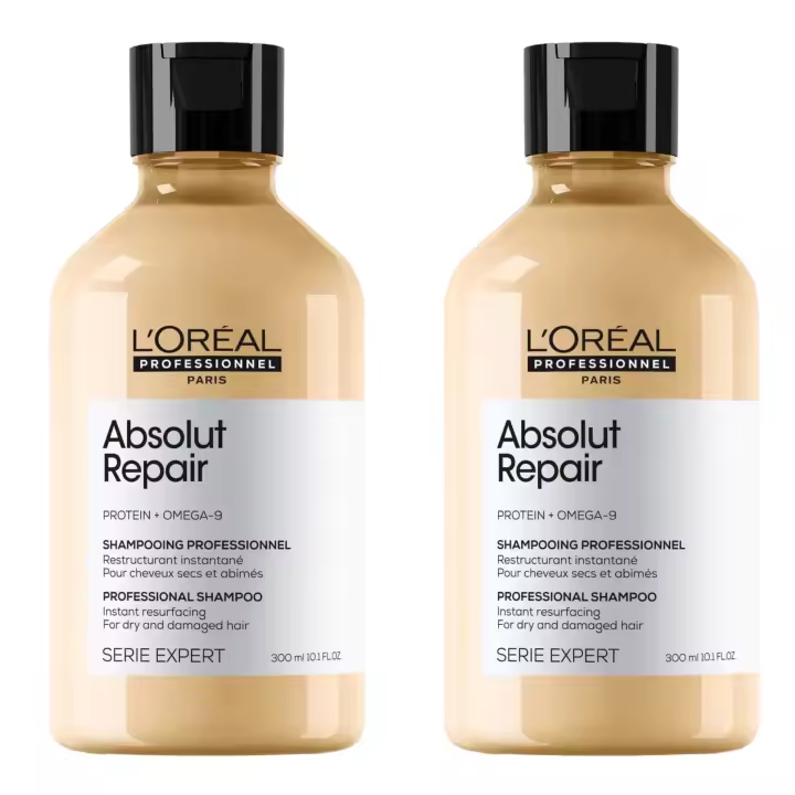 Pack x2 L’Oréal Professionnel Serie Expert Absolut Repair – Champú Reparador y Fortalecedor 300ml - 1