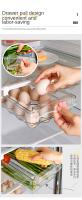Organizador De Nevera Juego De Almacenamiento Para Frutas Y Huevos Estante De Almacenamiento En El Pasillo De La Nevera Caja De Cajón De Cocina Para Mantener Fresco Material PET+PE - details 4