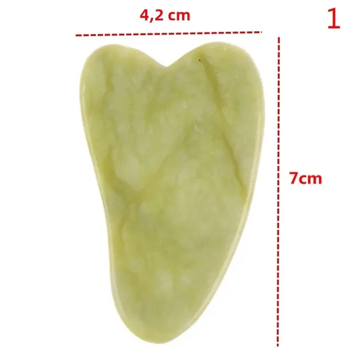 Rodillo De Jade Natural Rosa Para Masaje Facial Gua Sha Tablero De Masaje Corporal Levantamiento Del Rostro Escarificación De Ojos Acupuntura - 1