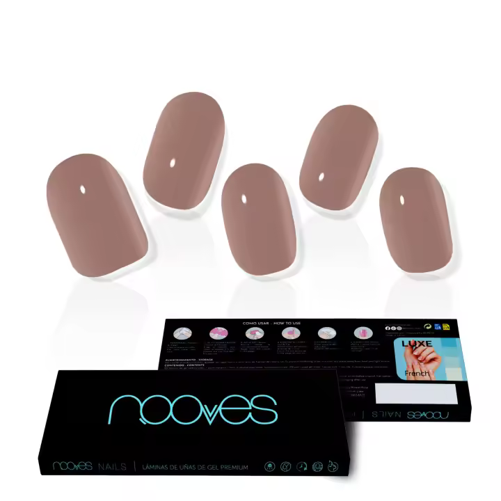 NOOVES NAILS Láminas de Uñas de Gel Precurado Premium - Terra  Nude  Tiras De Uñas De Gel semicurado Pegatinas Uñas Semipermanente en Gel Gel Nail stickers Uñas de gel Pegatinas - 1