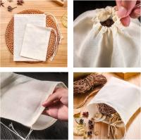 Bolsas de arpillera con Cordón de Algodón reutilizables de 20 piezas, bolsas de hierbas con filtro de Algodón - details 0