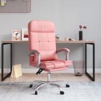 vidaXL Silla de oficina reclinable masaje cuero sintético en color Blanco/Negro/Rosa | cómodas modernas ergonómicas para comedor cocina salón hogar - details 2