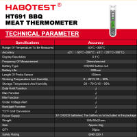 HABOTEST HT691 Termómetro De Leer Instantáneo Para Carne Y Cocina Termómetro De Proa Para Barbacoa Asado Res Freído Profundo - details 6