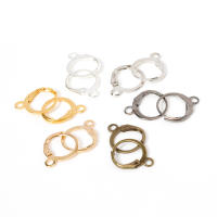 50pcs Gancho Para Pendientes Francés Redondo 13x15mm Base Para Clip De Oreja Accesorios De Metal Para Fabricación De Joyas DIY Componentes - details 2